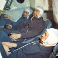 Posádka Sojuzu-10: (odzadu) Jelisejev, Šatalov, Rukavišnikov