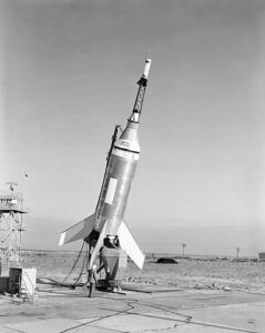 Věžička LES pro Mercury během testů pomocí rakety Little Joe