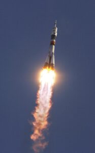 Start rakety Sojuz - její motory spalují právě kerolox