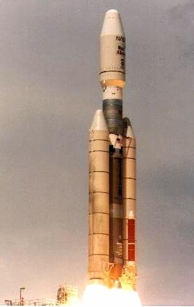 Raketa Titan 3C krátko po štarte.