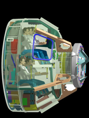 CST-100 rozložení míst pro kosmonauty zdroj:boeing.com
