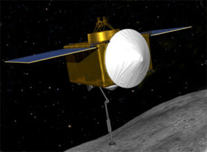 Sonda u asteroidu Bennu v představách umělce