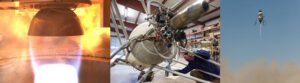 Test motoru, příprava testovacího landeru a zkušební vzlet zdroj: nasa.gov