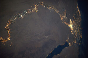 Noční Egypt a delta Nilu