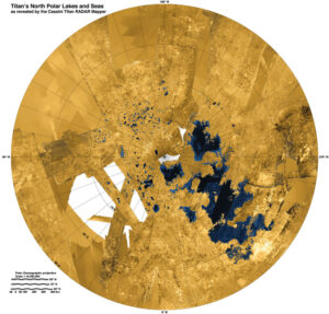 Mapa jezer na Titanu