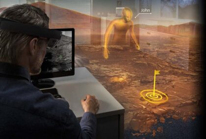 A takto při použití HoloLens a OnSight zdroj:jpl.nasa.gov