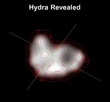 Měsíc Hydra po počítačovém zpracování