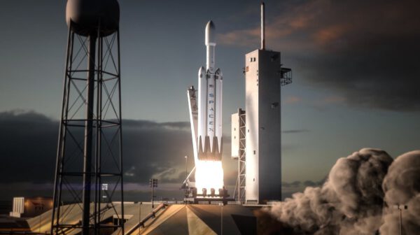 Falcon Heavy při startu