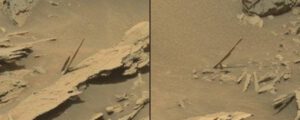 Sol 1087 kamenné jehlice, NASA/JPL/MSSS