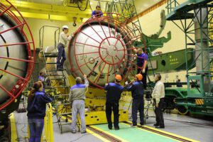 Příprava horního stupně rakety Sojuz