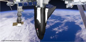 Dream Chaser v nákladní konfiguraci u ISS