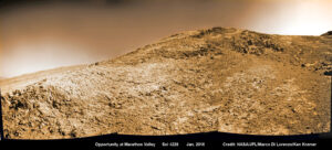 Sol 4228 Opportunity v Marathon Valley. NASA/JPL/Marco di Lorenzo/Ken Kramer