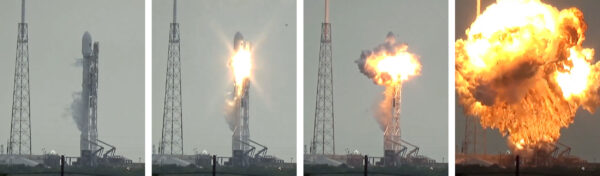 Destrukce rakety Falcon 9