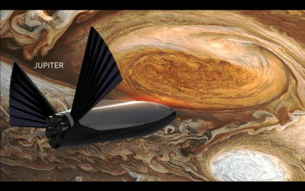Vizualizace ITS u Jupiteru.
