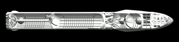 Raketa BFR s lodi ITS.