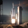 Vizualizace startu Falconu Heavy bez lodi Dragon