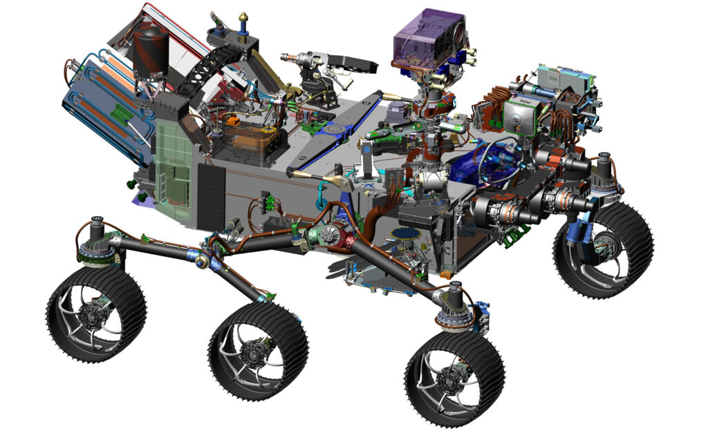 Počítačová podoba vozítka Mars rover 2020