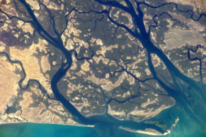 Delta Saloumu v Senegalu. Tady shora dokážete říci, že je plná života, ale je také křehkým ekosystémem.