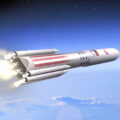 Vizualizace rakety Vulcan s motory BE-4 na prvním stupni.