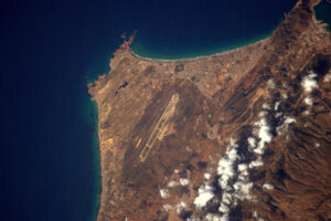 Letiště z vesmíru – Alžírsko, region Oran.