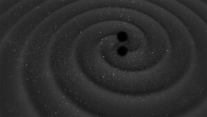Vizualizace kolize černých děr