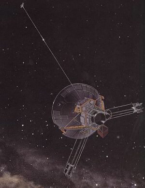 Vizualizace sondy Pioneer 10