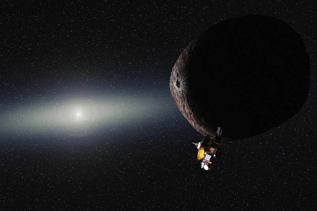 Představa průletu kolem 2014 MU69