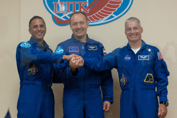 Posádka Sojuzu MS-06 - zleva Joseph Acaba - Alexandr Misurkin - Mark Vande Hei