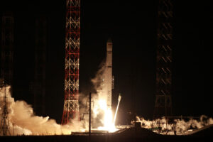 Start rakety Zenit s družicí AngoSat-1.