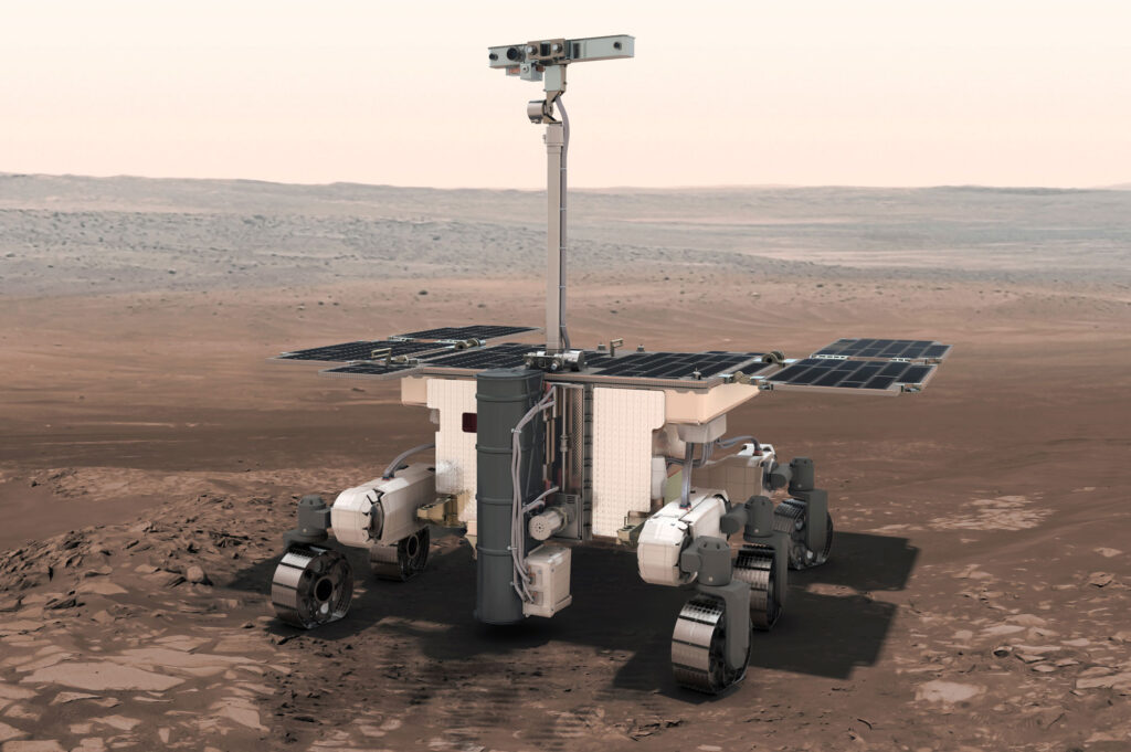 Vizualizace vozítka pro misi ExoMars 2020