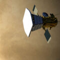 Parker Solar Probe při průletu kolem Venuše v představách umělce.