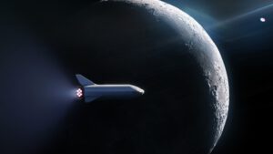Vizualizace BFR u Měsíce.