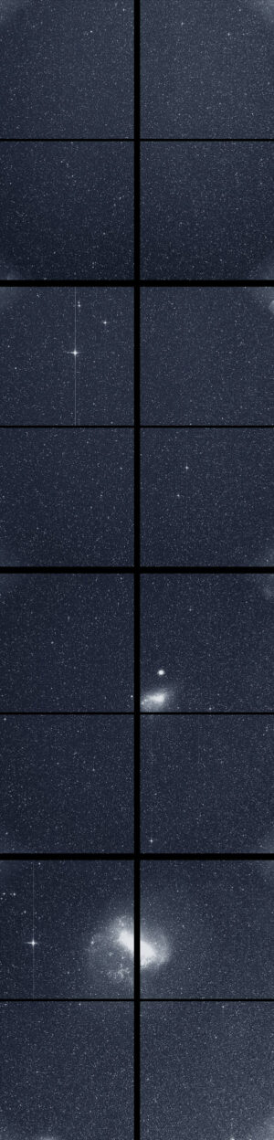 Pás jižní oblohy nasnímaný 7. srpna teleskopem TESS.