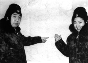 Akijama a Kikuči během výcviku