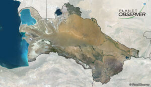 Turkmenistan ze satelitu