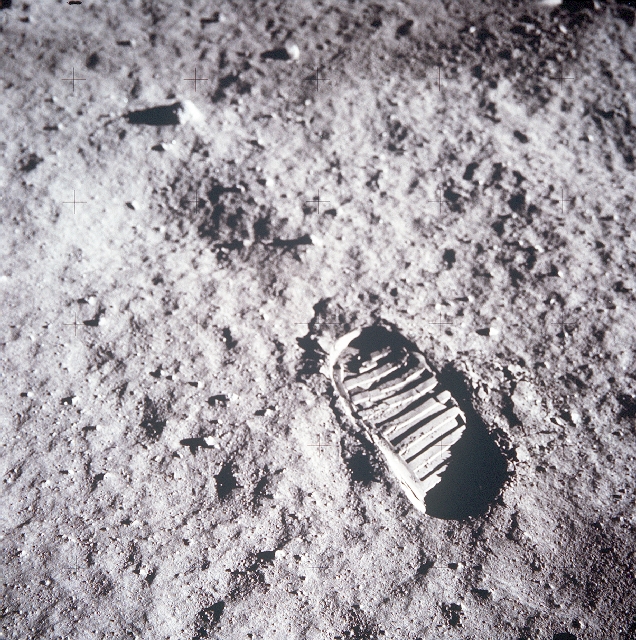 Stopa Buzze Aldrina na Měsíci