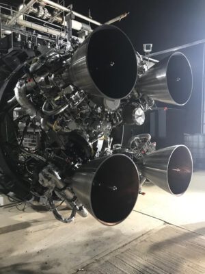 Čtyři motory Reaver na testovacím stanovišti.