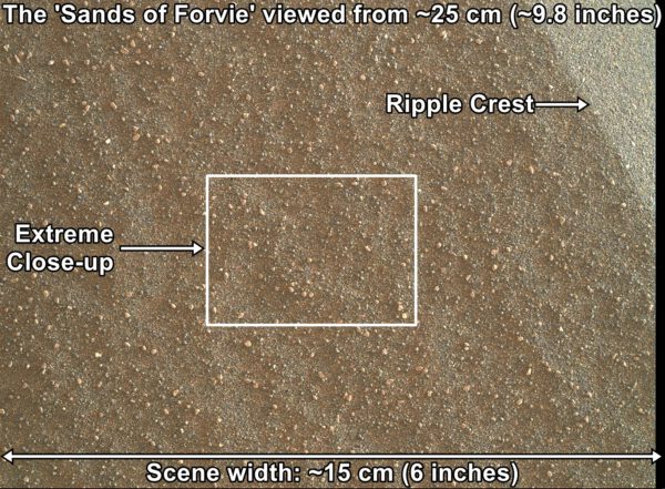 Curiosity, sol 2989, detail Sands of Forvie, zdroj: NASA/JPL-Caltech/MSSS, www.unmannedspaceflight.com