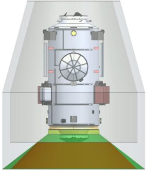 Adaptér Universal Stage Adapter rakety SLS Block 1B má umožnit vynášení modulů stanice Gateway. Umístění Orionu je nad adaptérem.