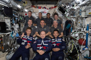 Posádka Mezinárodní kosmické stanice v době pobytu návštěvnické expedice Sojuzu MS-20.