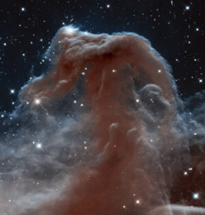 Jedna z nejznámějších mlhovin Koňská hlava pořízená HST kamerou Wide Field Camera 3 s vysokým rozlišením. Ta byla na teleskop naistalována dodatečně po servisní misi raketoplánu v roce 2009. Obrázek: NASA/ESA/Hubble Heritage Team