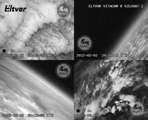 První snímky z VZLUSAT-2 nad Tichým oceánem ještě v době, kdy družice nebyla stabilizována v prostoru.