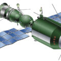 Stanice Almaz s připojenou transportní lodí Sojuz