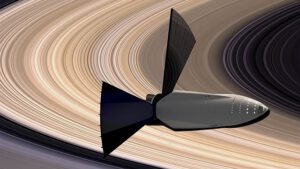 Vizualizace kosmické lodi systému ITS, který Musk představil v roce 2016.