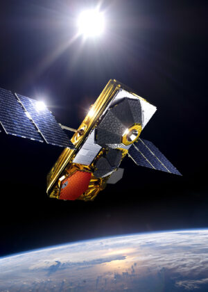 Vizualizace družice Globalstar druhé generace.