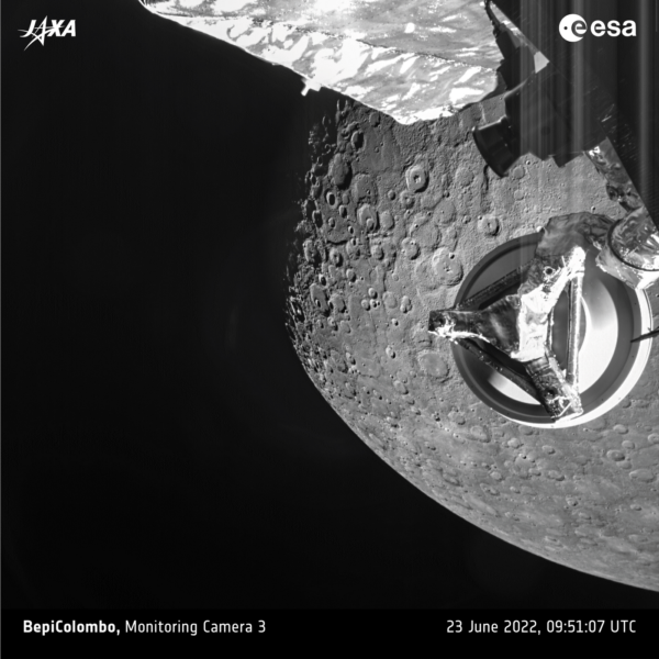 Bepi Colombo vyfotil Merkur během své druhé gravitační asistence