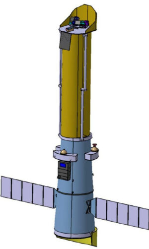Jeden z návrhů teleskopu IXO