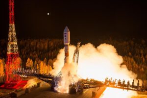 Start rakety Sojuz s družicí navigačního systému GLONASS