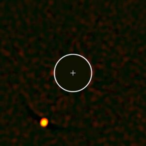 Exoplaneta HIP 65426 b na snímku z Evropské jižní observatoře.
