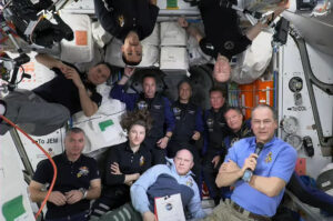 Posádka ISS během pobytu mise Ax-1.